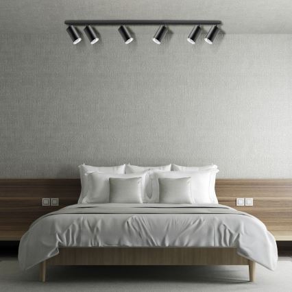 LED RGBW Dimmerdatud vannitoalamp TURYN 6xGU10/6,5W/230V 2700-6500K Wi-Fi IP44 must