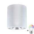LED RGBW dimmereeritud spotahe valgusallikas JUPITER 1xE27/6,5W/230V 2700-6500K Wi-Fi diameeter 13 cm valge