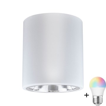 LED RGBW dimmereeritud spotahe valgusallikas JUPITER 1xE27/6,5W/230V 2700-6500K Wi-Fi diameeter 13 cm valge