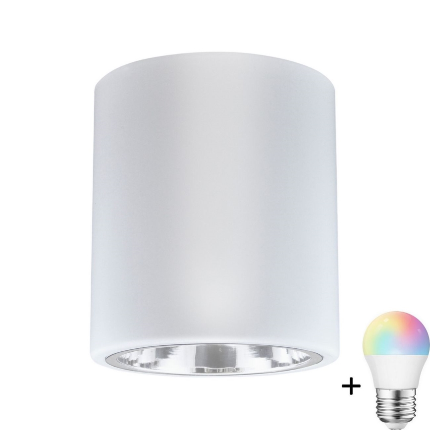 LED RGBW dimmereeritud spotahe valgusallikas JUPITER 1xE27/6,5W/230V 2700-6500K Wi-Fi diameeter 13 cm valge