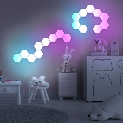 KOMPLEKT 9x LED RGBW Hämardatav dekoratiivne seinavalgusti MAYA LED/1W/230V + kaugjuhtimispult