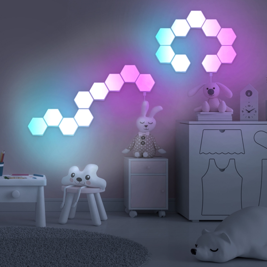 KOMPLEKT 9x LED RGBW Hämardatav dekoratiivne seinavalgusti MAYA LED/1W/230V + kaugjuhtimispult