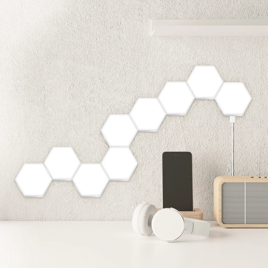 KOMPLEKT 9x LED RGBW Hämardatav dekoratiivne seinavalgusti MAYA LED/1W/230V + kaugjuhtimispult