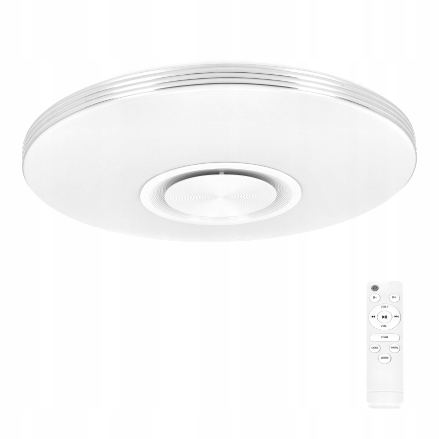 LED RGBW hämardatav laelamp kõlariga LED/60W/230V 3000–6000K Ø 40 cm valge + kaugjuhtimispult