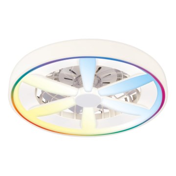 LED RGBW hämardatav laelamp ventilaatoriga MALAWI LED/48W/230V 3000-6500K valge + kaugjuhtimispult