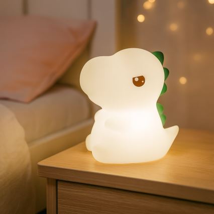 LED RGBW hämardatav laetav puutetundlik laste öölamp DINO LED/1W/5V 1200 mAh