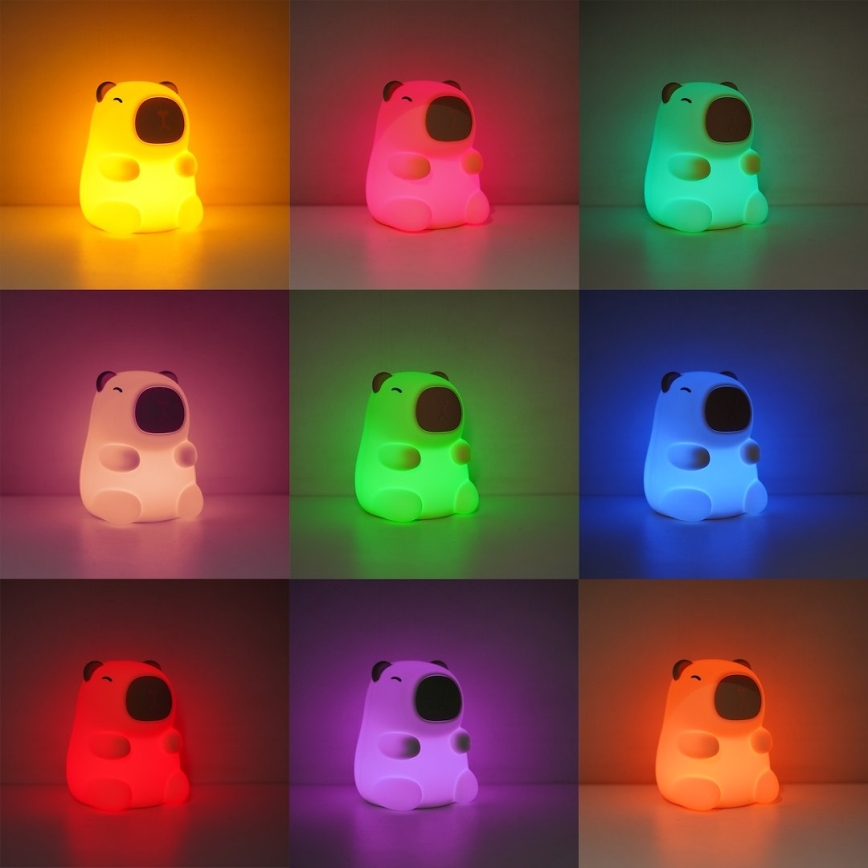 LED RGBW hämardatav laetav puutetundlik laste öölamp KAPYBARA LED/0,45W/5V 800 mAh