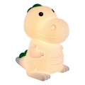 LED RGBW hämardatav laetav laste öövalgusti LED/2,5W/5V 3000K 1200 mAh dinosaurus