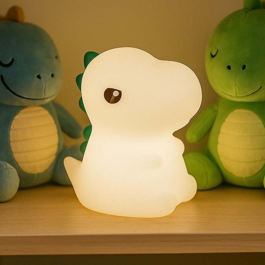 LED RGBW hämardatav laetav puutetundlik laste öölamp DINO LED/1W/5V 1200 mAh