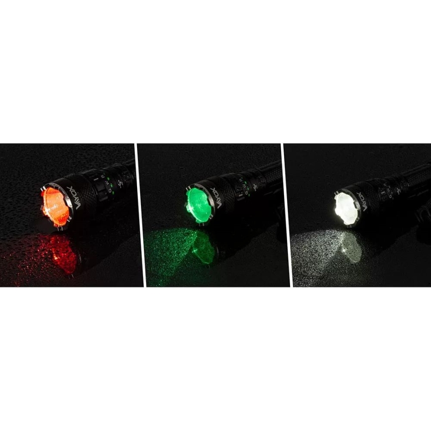 LED RGBW Hämardatav laetav taskulamp LED/15W/5V IP66 1500 läikiv 2000 mAh
