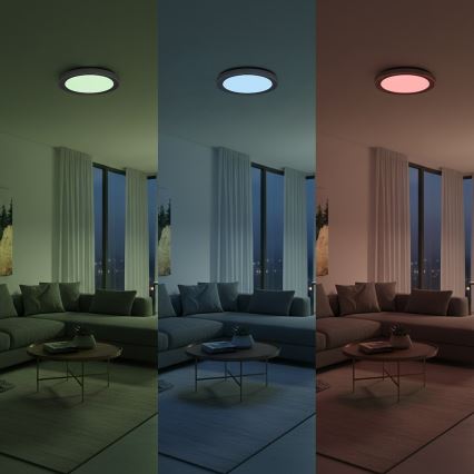 Hämardatav LED RGBW laelamp MELO LED/36W/230V 3000-6000K läbimõõt 39 cm valge + kaugjuhtimispult