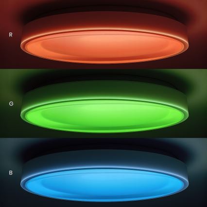 Hämardatav LED RGBW laelamp MELO LED/36W/230V 3000-6000K läbimõõt 39 cm valge + kaugjuhtimispult