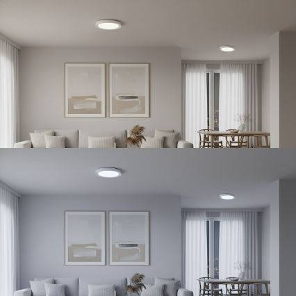 Hämardatav LED RGBW laelamp MELO LED/36W/230V 3000-6000K läbimõõt 39 cm valge + kaugjuhtimispult