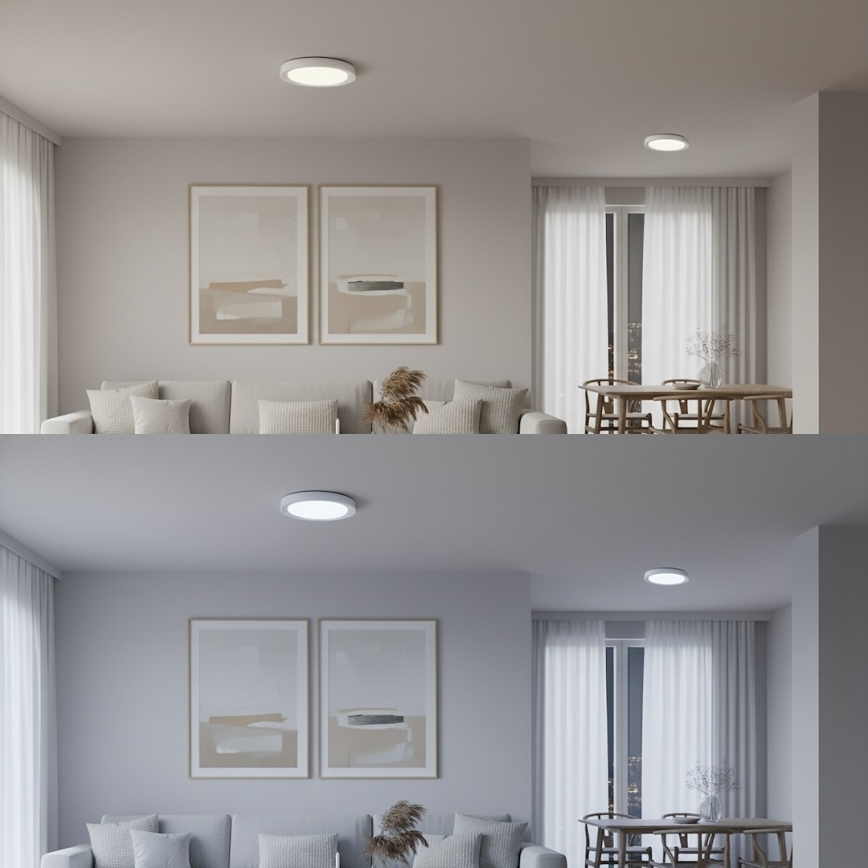 Hämardatav LED RGBW laelamp MELO LED/36W/230V 3000-6000K läbimõõt 39 cm valge + kaugjuhtimispult