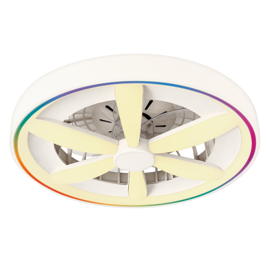 LED RGBW hämardatav laelamp ventilaatoriga MALAWI LED/48W/230V 3000-6500K valge + kaugjuhtimispult