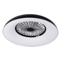 LED RGBW hämardatav laevalgusti ventilaatoriga PLAVE PAN LED/48W/230V 3000-6500K läbimõõt 60 cm must + kaugjuhtimispult