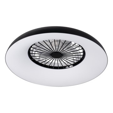 LED RGBW hämardatav laevalgusti ventilaatoriga PLAVE PAN LED/48W/230V 3000-6500K läbimõõt 60 cm must + kaugjuhtimispult