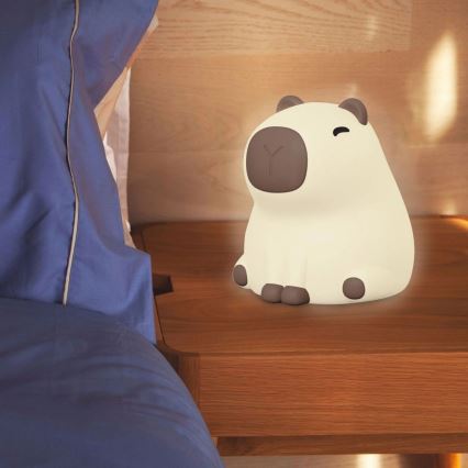 LED RGBW Hämardatav laste puutetundlik lamp LED/1W/5V USB 1200 mAh kapibaara