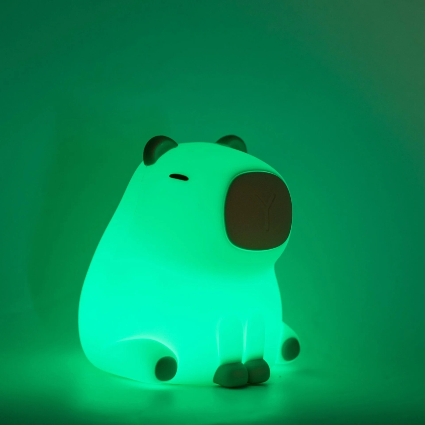 LED RGBW Hämardatav laste puutetundlik lamp LED/1W/5V USB 1200 mAh kapibaara