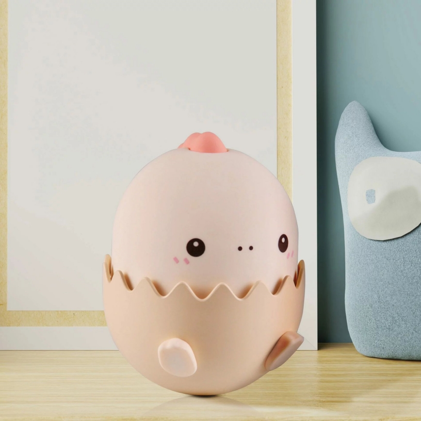 LED RGBW Hämardatav laste puutetundlik lamp BABY DINO LED/0,75W/5V USB 1200 mAh roosa