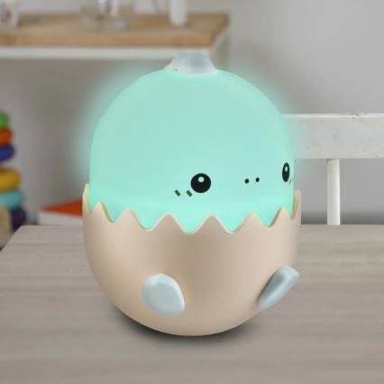 LED RGBW Hämardatav laste puutetundlik lamp BABY DINO LED/0,75W/5V USB 1200 mAh sinine