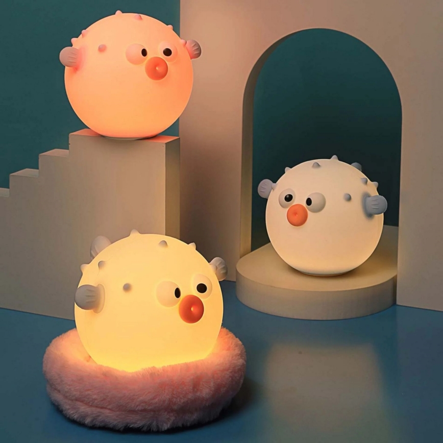 LED RGBW Hämardatav laste puutetundlik lamp HELI LED/1W/5V USB 1200 mAh kala sinine