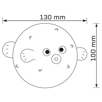 LED RGBW Hämardatav laste puutetundlik lamp HELI LED/1W/5V USB 1200 mAh kala sinine
