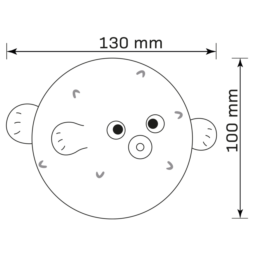 LED RGBW Hämardatav laste puutetundlik lamp HELI LED/1W/5V USB 1200 mAh kala sinine