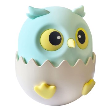 LED RGBW Hämardatav laste puutetundlik lamp OWL LED/1W/5V USB 1200 mAh öökull sinine