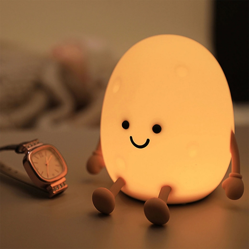 LED RGBW Hämardatav laste puutetundlik lamp POTATO LED/2W/5V USB 1200 mAh kartul