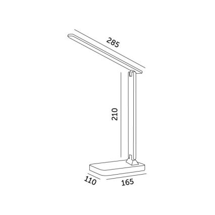 LED RGBW Hämardatav laualamp NOBLITE LED/7W/5V 3000/4000/6500K must