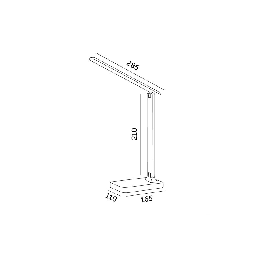 LED RGBW Hämardatav laualamp NOBLITE LED/7W/5V 3000/4000/6500K must