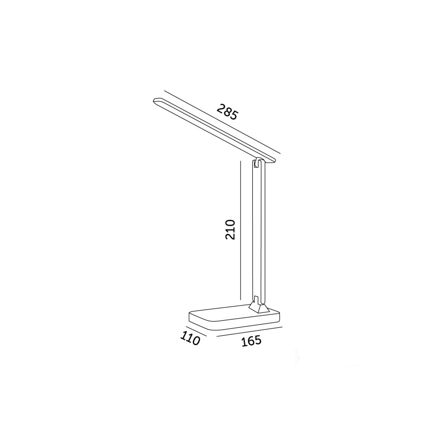LED RGBW Hämardatav laualamp NOBLITE LED/7W/5V 3000/4000/6500K must