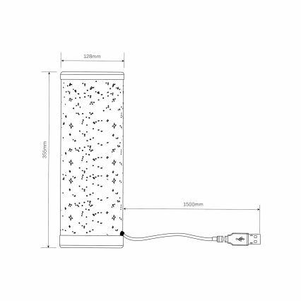 LED RGBW Hämardatav laualamp STELLA MINI LED/5W/5V + kaugjuhtimispult