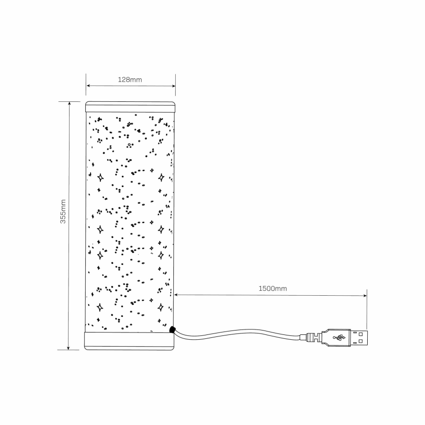 LED RGBW Hämardatav laualamp STELLA MINI LED/5W/5V + kaugjuhtimispult