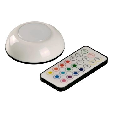 LED RGBW Hämardatav mööblivalgustus LED/0,5W/4,5V 3xAAA valge + kaugjuhtimispult