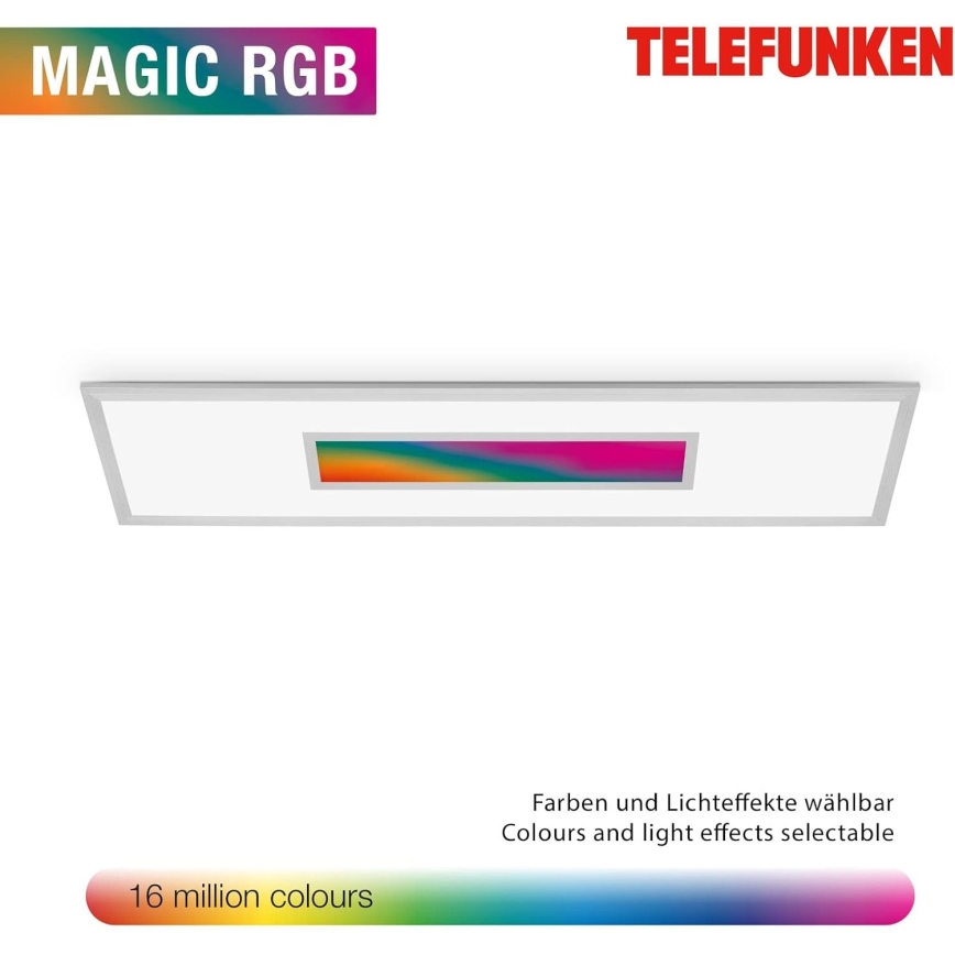 Hämardatav LED RGBW paneel LED/20W/230V 3000-6500K 25x100 cm hõbedane + kaugjuhtimispult