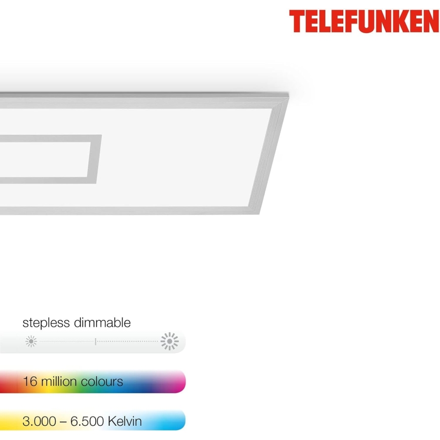 Hämardatav LED RGBW paneel LED/20W/230V 3000-6500K 25x100 cm hõbedane + kaugjuhtimispult