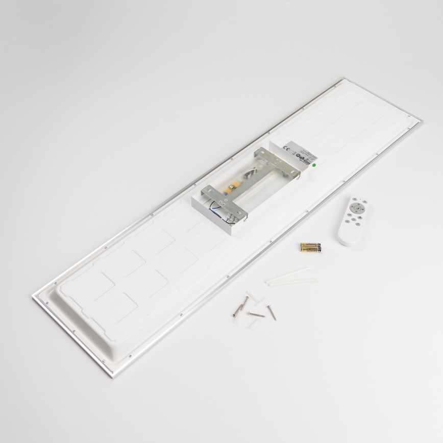 LED RGBW hämardatav pinnapealne LED-paneel/13,5W/230V 3000-6500K 29,5x59,5 cm hõbedane + kaugjuhtimispult