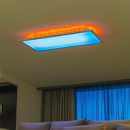 LED RGBW hämardatav pinnapealne paneel LED/22W/230V 2700-6500K 29,5x59,5 cm + kaugjuhtimispult