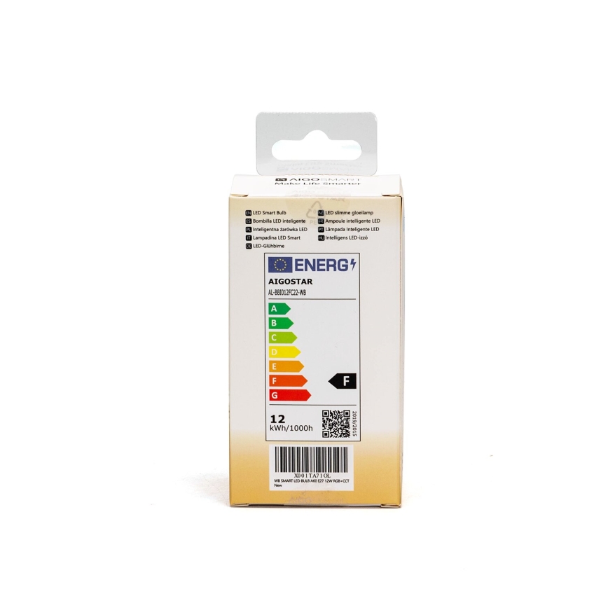LED RGBW Hämardatav pirn A60 E27/12W/230V 2700-6500K Wi-Fi - Aigostar