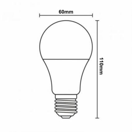 LED RGBW Hämardatav pirn A60 E27/9W/230V 2700-6500K Wi-Fi Tuya