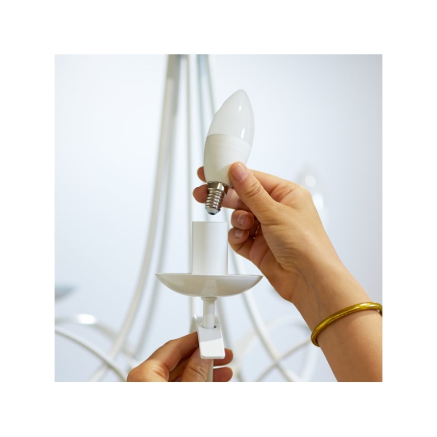 LED RGBW Hämardatav pirn C37 E14/4,9W/230V 2200-6500K CRI 90 Wi-Fi -WiZ