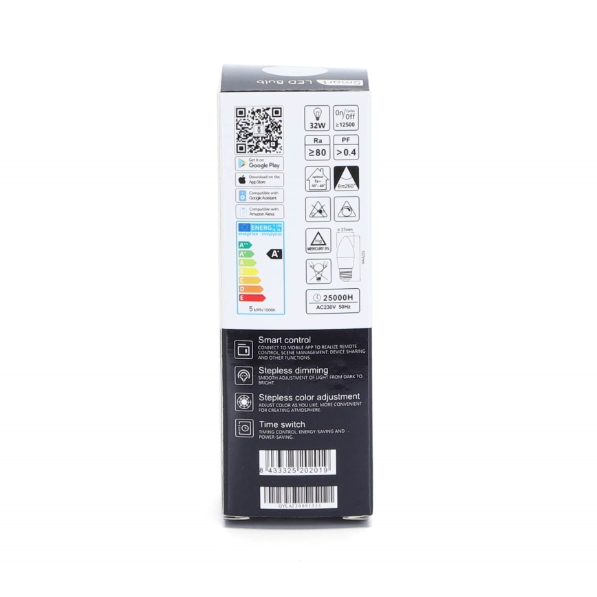 LED RGBW Hämardatav pirn C37 E27/5W/230V 3000-6500K Wi-Fi - Aigostar