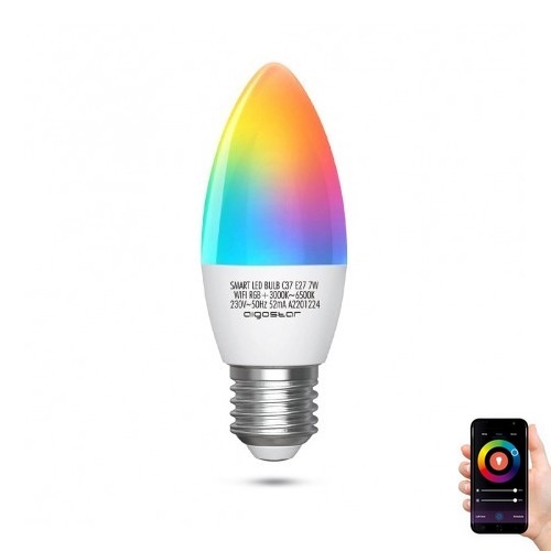 LED RGBW Hämardatav pirn C37 E27/7W/230V 3000-6500K Wi-Fi - Aigostar