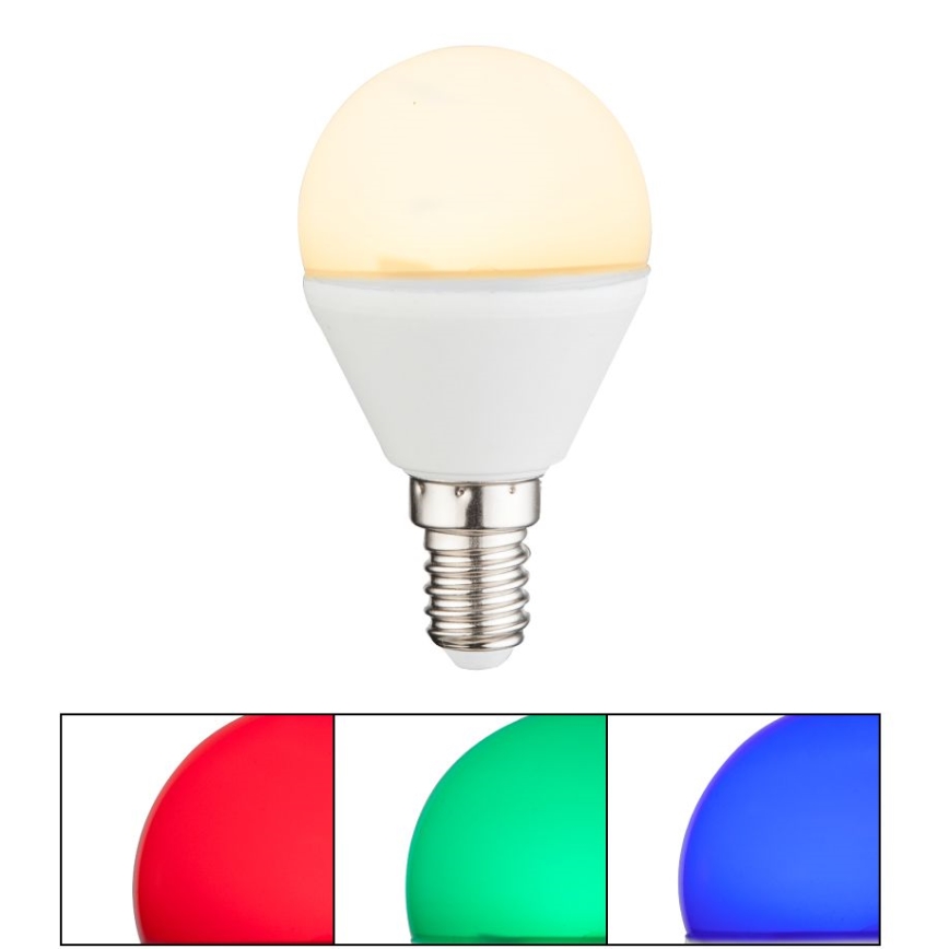 LED RGBW Hämardatav pirn E14/4,9W/230V 2700K + kaugjuhtimispult - Globo