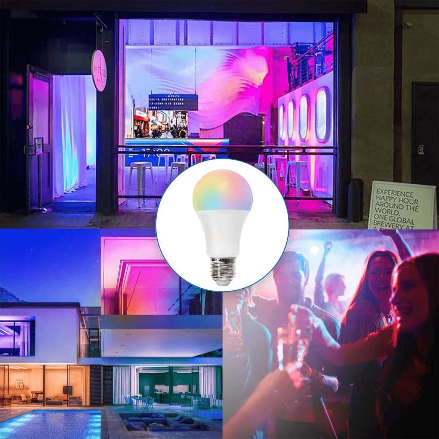 LED RGBW Hämardatav pirn E27/8W/230V 3000K + kaugjuhtimispult - Aigostar