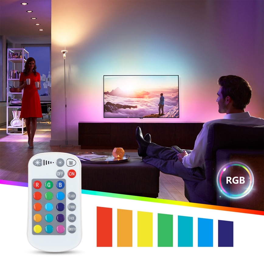 LED RGBW Hämardatav pirn E27/8W/230V 3000K + kaugjuhtimispult - Aigostar