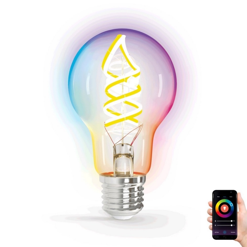 LED RGBW Hämardatav pirn FILAMENT A60 E27/4,9W/230V 2700K Wi-Fi - Aigostar