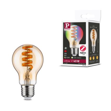 LED RGBW Hämardatav pirn FILAMENT E27/6,3W/230V 2200-6500K - Paulmann 29156